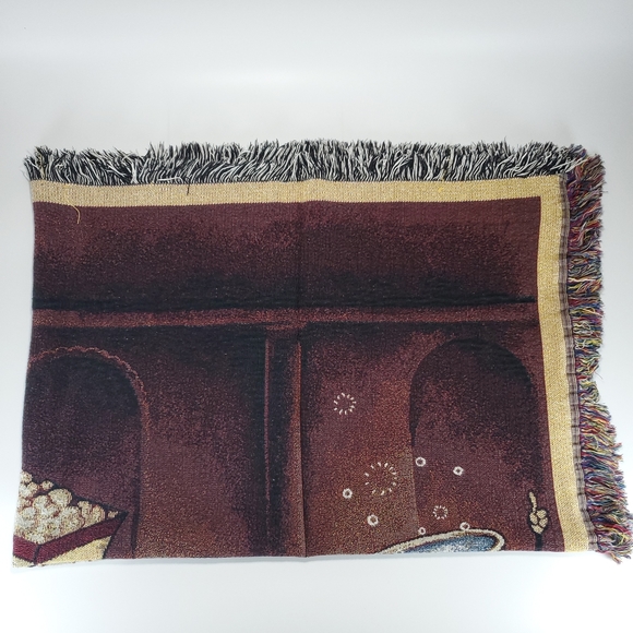 Vintage "Let's Go To The Lobby" Dancing Refreshments Throw Blanket - Picture 3 of 11